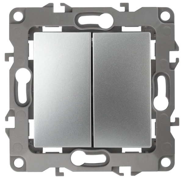 Переключатель двухклавишный ЭРА 12 10AX 250V 12-1106-03 Б0014665 Переключатель двухклавишный ЭРА 12 10AX 250V 12-1106-03 Б0014665