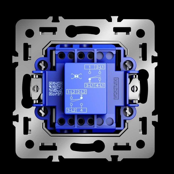 Механизм перекрестного переключателя одноклавишного 10А S70 Voltum VLS0105M
