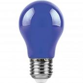Лампа светодиодная Feron E27 3W синий Шар Матовая LB-375 25923