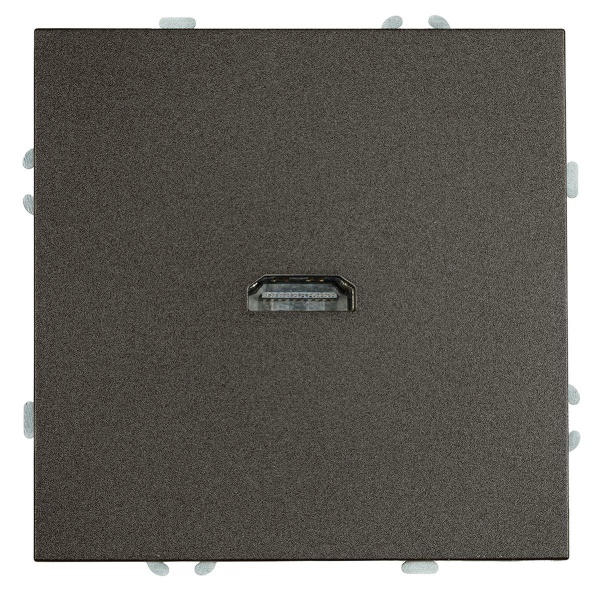 Розетка HDMI 2.0 Type A (механизм), Stekker Эмили, RST00-5118-09, антрацит, soft touch 50168