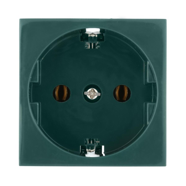 Розетка LK Studio с з/к, без шторок (зеленый) LK45 851319-1