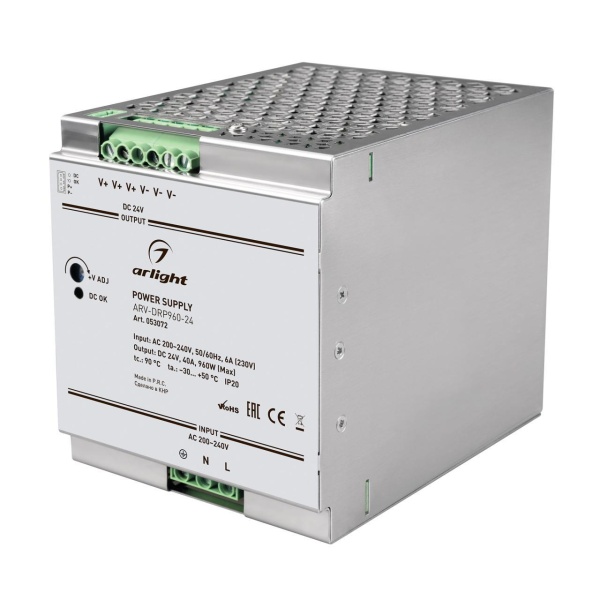 Блок питания ARV-DRP960-24 (24V, 40A, 960W, PFC) Arlight 053072