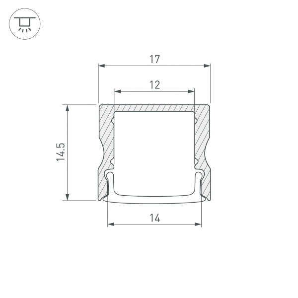 Профиль Arlight LINE-1715-2000 WHITE 044259