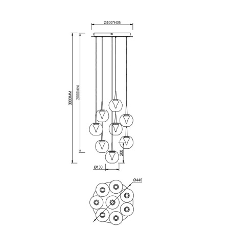 Люстра подвесная Mantra ANDROMEDA 9079