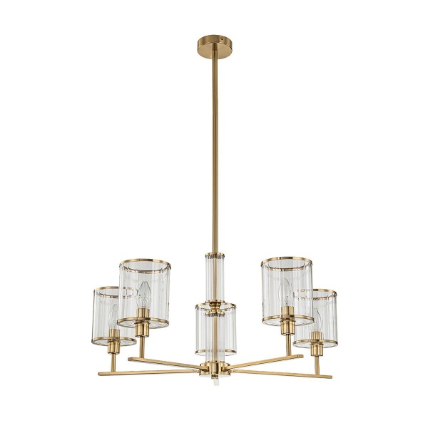 Подвесная люстра Indigo Dante 13022/5R Brass V000409