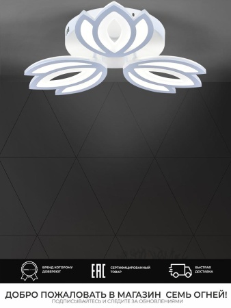 Потолочная светодиодная люстра Seven Fires Erdin SF5043/3C-WT