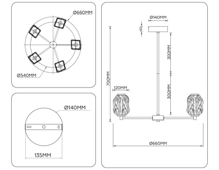 Люстра Ambrella Light HIGH LIGHT LH30104