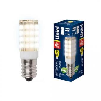 Лампа светодиодная (UL-00000179) E14 4W 3000K прозрачная LED-Y16-4W/WW/E14/CL PLZ04WH