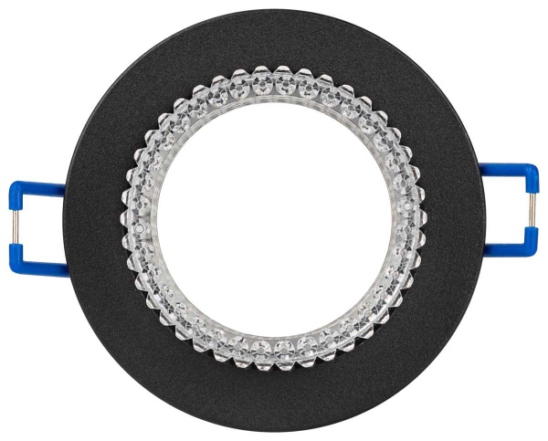 Светильник встраиваемый декоративный ЭРА DK109 BK/CL под лампу MR16 GU5.3 черный/прозрачный Б0058417