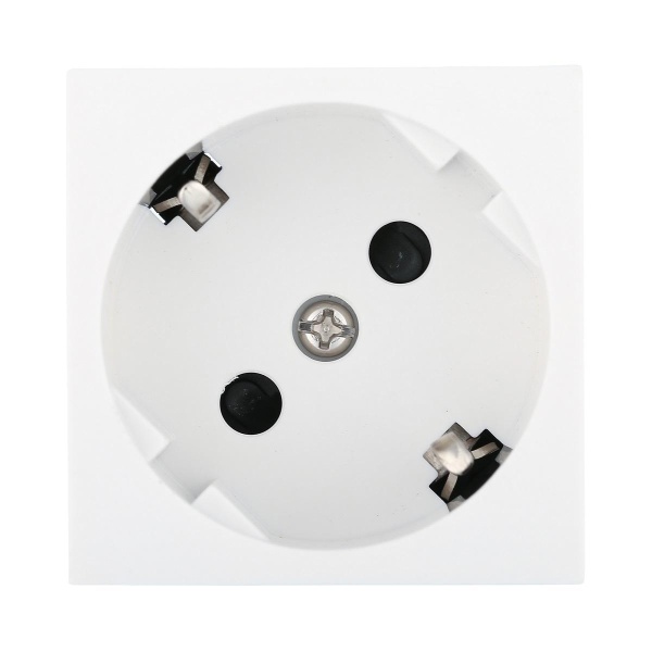 Розетка LK Studio с заземляющими контактами, с защитными шторками, 16 А, 250 В, под углом 45 градусов (белый) LK45 851204-1