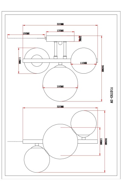 Бра Moderli Renny V10793-3W
