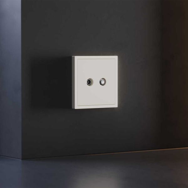 Накладка для розетки телевизионной оконечной TV+SAT, S70 (хлопок) Voltum VLS001613