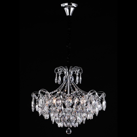 Подвесная люстра Eurosvet 10080/6 хром/прозрачный хрусталь Strotskis