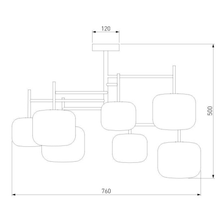 Потолочная люстра Eurosvet Jar 70128/7 хром