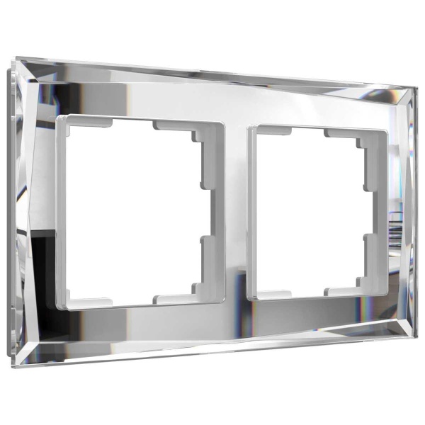 Рамка на 2 поста Werkel Diamant зеркальный W0021220 4690389158827