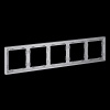 Рамка пластиковая S70 на 5 постов, (серый) Voltum VLS100516