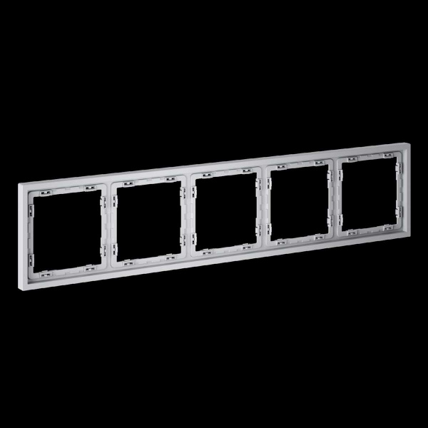 Рамка пластиковая S70 на 5 постов, (серый) Voltum VLS100516