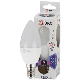 Лампа светодиодная ЭРА E14 9W 6000K матовая LED B35-9W-860-E14