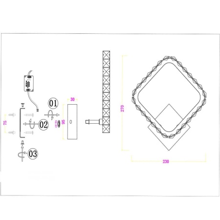 Настенный светильник Seven fires Калитри SF7019/1W-SGD