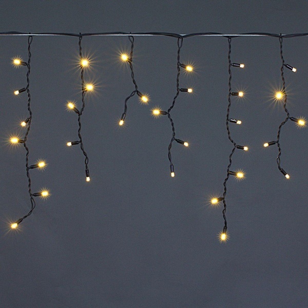 Cветодиодная гирлянда Sneha бахрома 230V теплый белый 8 режимов A-020 LED WW