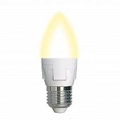 Лампа светодиодная (UL-00002414) E27 7W 3000K матовая LED-C37 7W/WW/E27/FR PLP01WH