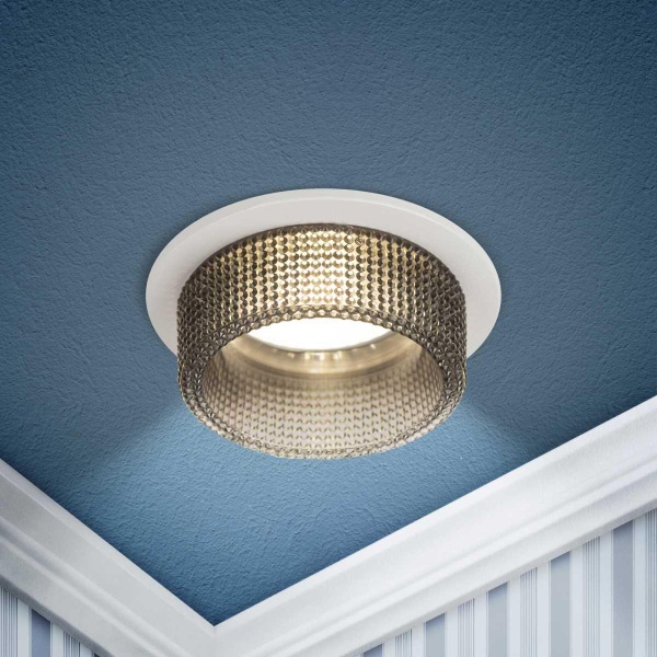 Светильник встраиваемый декоративный ЭРА DK109 WH/GR под лампу MR16 GU5.3 белый/серый Б0058414