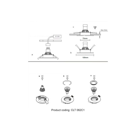 Встраиваемый светильник Crystal Lux CLT 062C1 BL