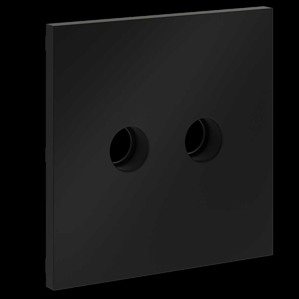 Накладка для розетки телевизионной оконечной TV+SAT S70 (черный матовый) Voltum VLS001608