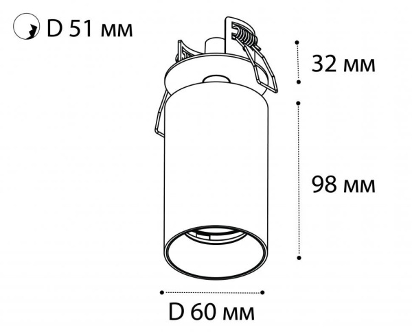 Встраиваемый спот Italline DANNY FR white