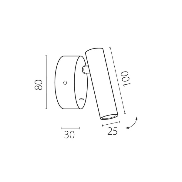 Бра 3W 170LM 4000K, белый Omega Lightstar 200546