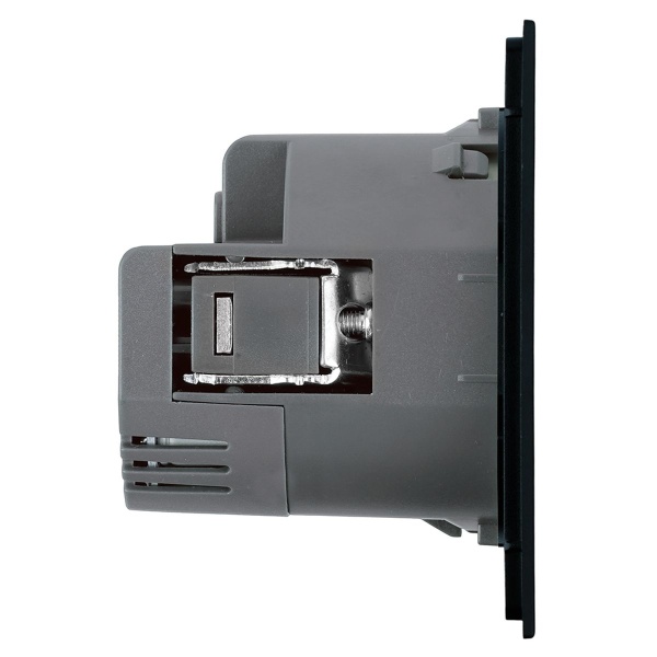 Розетка 1-местная з/ш с/з 16А + USB + Type C (механизм), Stekker, 250В, 20W Мия, RST16-3119-05, черный бархат 50452