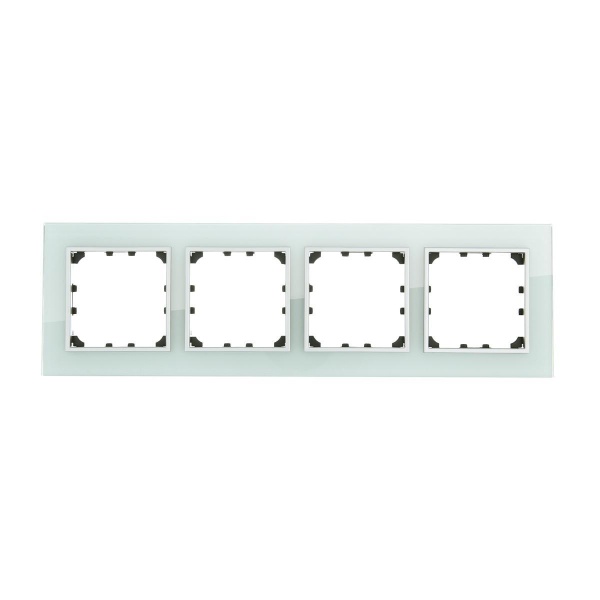 Рамка LK Studio 4-постовая из натурального светлого стекла LK60 864411-1