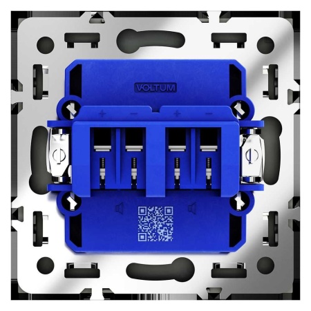 Розетка акустическая встраиваемая Voltum S70 4-местная, (графит) VLS060307