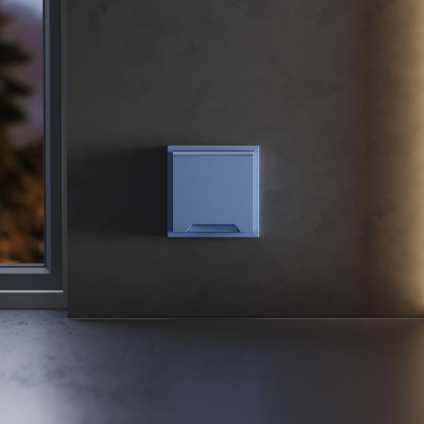 Накладка для розетки с заземлением, защитными шторками и крышкой, S70 (деним) Voltum VLS000815