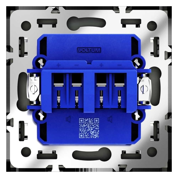 Розетка акустическая встраиваемая Voltum S70 4-местная, (графит) VLS060307