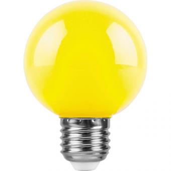 Лампа светодиодная Feron Е27 3W желтый Шар Матовая LB-37125904