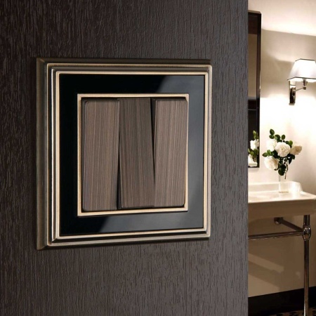 W1139012/ Набор клавиш для выключателя трехклавишного (бронзовый)