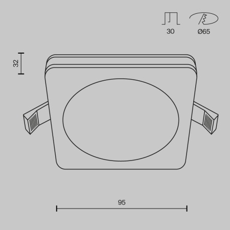 Встраиваемый светодиодный светильник Maytoni Technical Phanton DL303-L7W