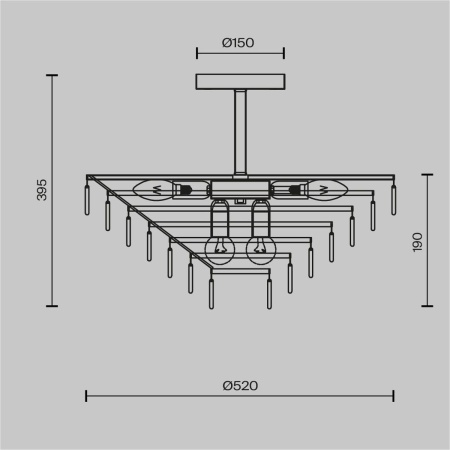 Потолочная люстра Maytoni Mazzo MOD130CL-11G