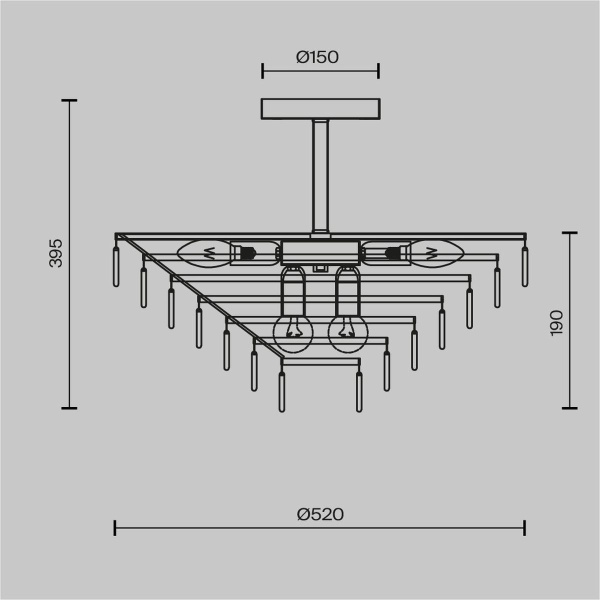 Потолочная люстра Maytoni Mazzo MOD130CL-11G