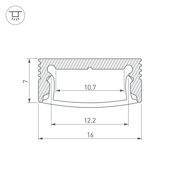 Профиль Arlight SL-Slim-H7-2000 White 037111