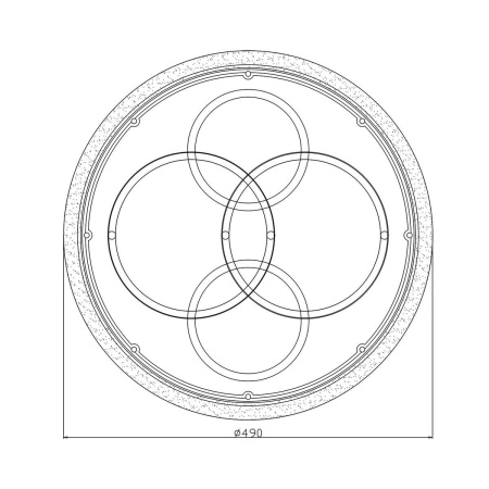 Потолочная светодиодная люстра Escada Module 10235/4Led Round