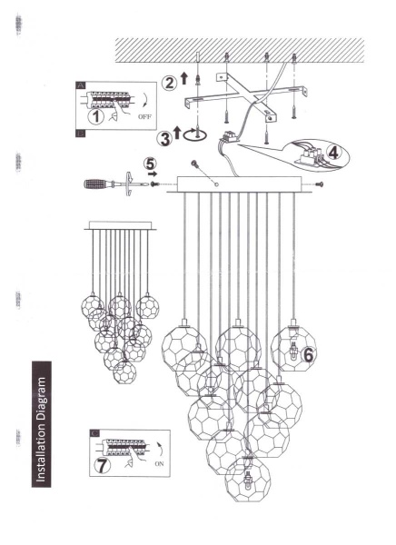 Подвесная люстра Imperium Loft Round Cluster 84597-22