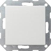 Выключатель кнопочный одноклавишный перекрестный Gira System 55 чисто-белый шелковисто-матовый 10A 250V 012727