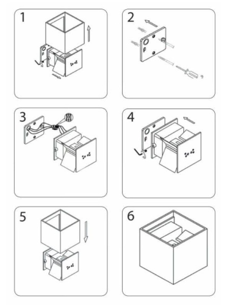 Уличный настенный светодиодный светильник Elvan BR-310-6W-WW-Wh