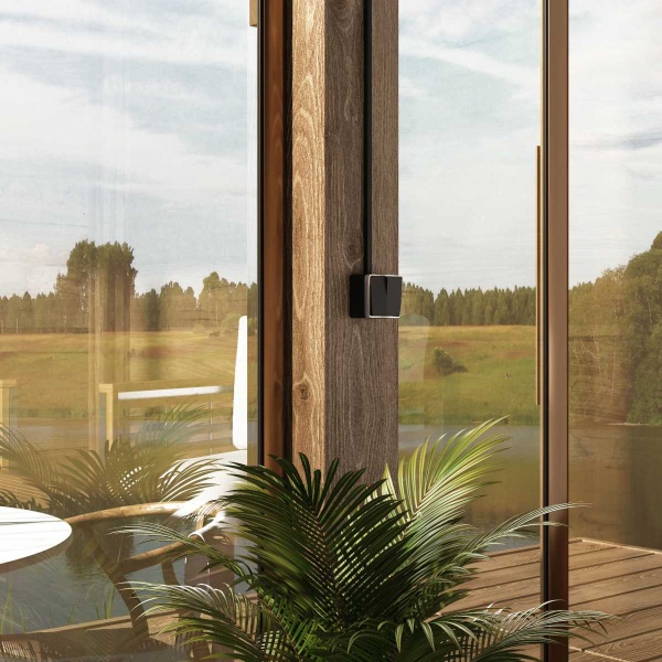 Выключатель двухклавишный влагозащищенный Werkel Gallant черный/хром W5020235 4690389164286