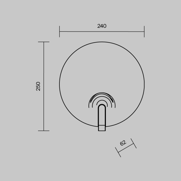 Настенный светильник Maytoni Modern Regatta MOD481WL-L8BS3K