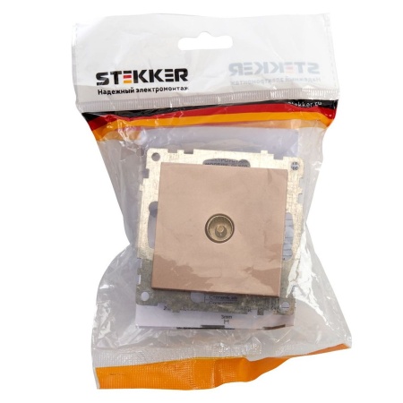 ТВ-розетка Stekker Катрин шампань GLS00-7108-02 39600