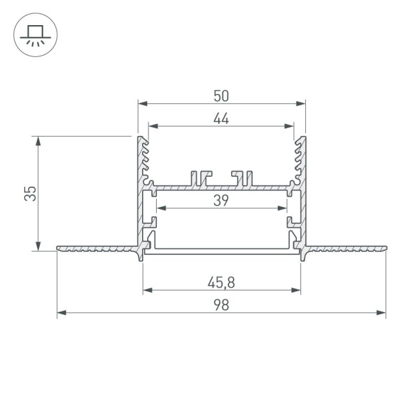 Коннектор угловой Arlight SL-Linia45-Fantom-135 030102
