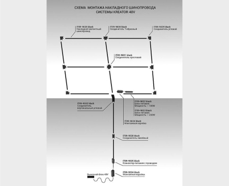 Шинопровод магнитный Italline Kreator IT09-9020 black